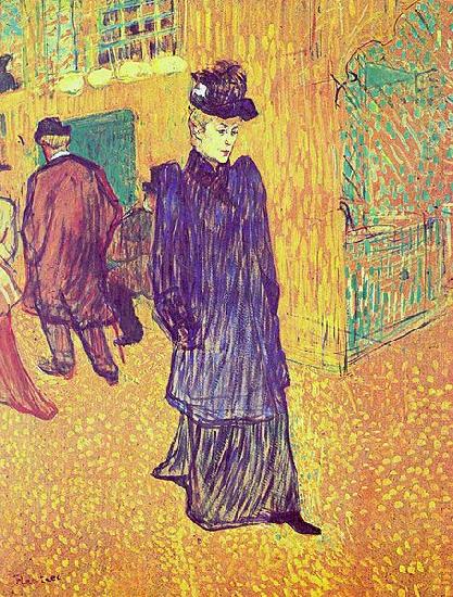 Jane Avril sortant du Moulin Rouge, Henri de toulouse-lautrec